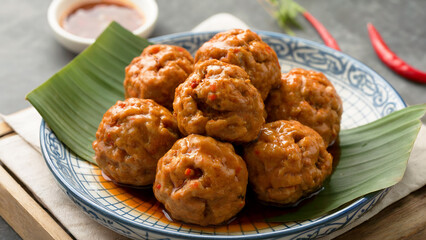 Chinese cuisine. "Lion heads" (Shizi Tou) is a Chinese dish consisting of large meatballs with spicy additives.