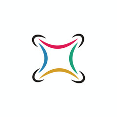 Camera drone technology logo design