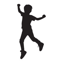 silhouette of a kid jumping