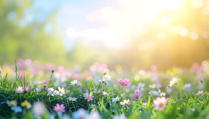 Fototapeta premium “Spring Meadow Blur Background”