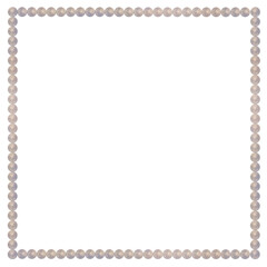 Pearl necklace in the square shape