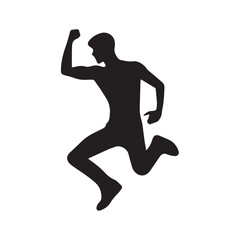 silhouette of a man jumping