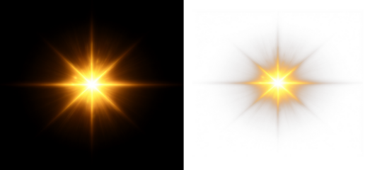 Radiant space flare with glowing star effects