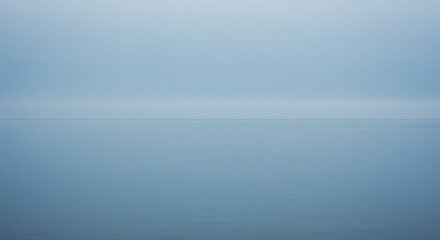 Minimalist Seascape on a Cloudy Day