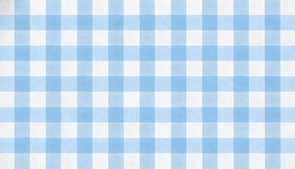 Light blue and white gingham pattern fabric texture background for design. © IbnuTsaub