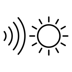 Light Sensor Icon. Vector Line Icon