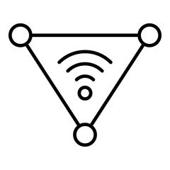 Mesh WiFi System Icon. Vector Line Icon