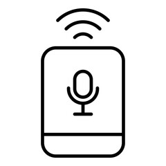 Smart Speaker Icon. Vector Line Icon