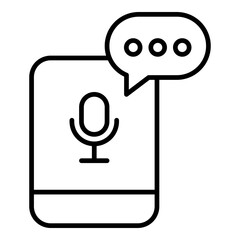 Smart Speaker Icon. Vector Line Icon