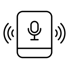 Smart Speaker Icon. Vector Line Icon