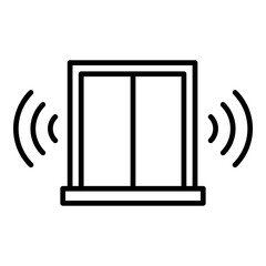 Window Sensor Icon. Vector Line Icon