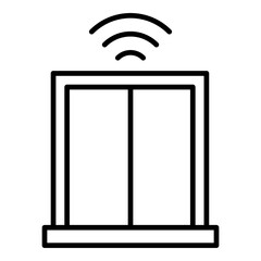Window Sensor Icon. Vector Line Icon