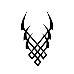 Aggressive tribal design with sharp horns and intricate knotwork. Perfect for masculine tattoo art, powerful logo concepts, and dark, sharp graphic project elements.