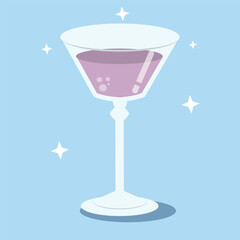 Elegant Purple Drink in a Classic Coupe Glass