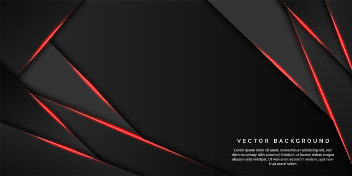 abstract metallic red black frame layout modern tech design template background
