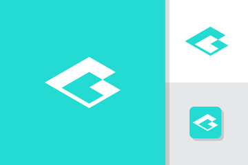 letter g arrow logo design illustration vector template