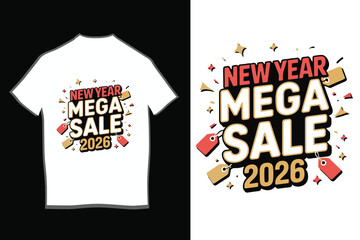Happy New Year Super Discount T shirt Design