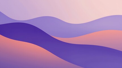 soft undulating purple and peach gradient waves suggesting gentle motion