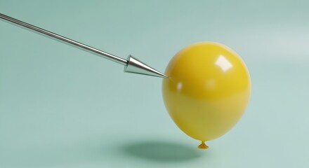 yellow balloon on a blue background