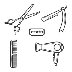Barber and Hairdressing Tools Collection