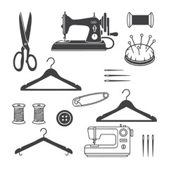Collection of Sewing and Tailoring Tools and Supplies
