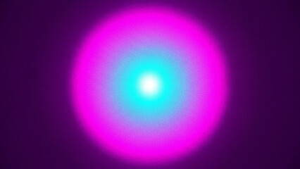 Abstract glowing oval shape with vibrant neon colors and a bright center