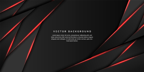 abstract metallic red black frame layout modern tech design template background