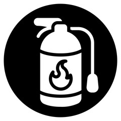 fire extinguisher glyph icon