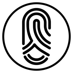 fingerprint glyph icon