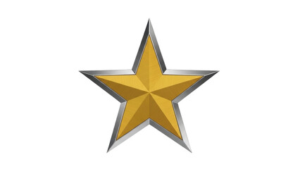 Obraz premium Isolated golden star decoration award symbol element award medal badge ranking icon
