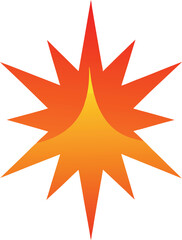 Fire star burst flame vector icon