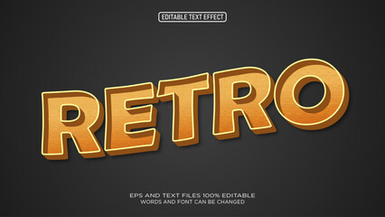 Retro 3D Style text effect editable