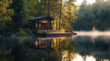 The quiet murmur of the forest and the gentle ripples of the lake create the perfect backdrop for reflection. How do you use this peaceful retreat to reconnect with yourself?