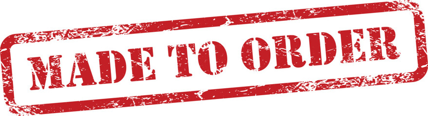 Made to Order Red Grunge Rubber Stamp