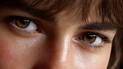 Intense close-up portrait of person’s eyes studio setting photography emotional expression eye level human connection