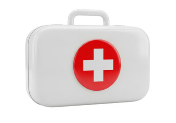 Obraz premium 3d icon of first aid kit isolated on transparent background, a vital medical supply for emergency situations, ensuring quick access to essential treatments and care