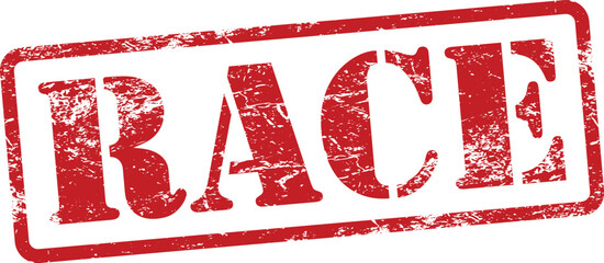 Race Red Grunge Rubber Stamp