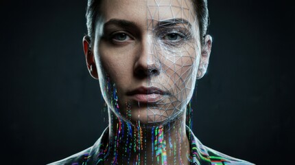 Digital Cascade: Human Identity in a Glitching Data Stream