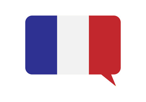 Burbuja de conversaci&oacute;n con bandera de Francia