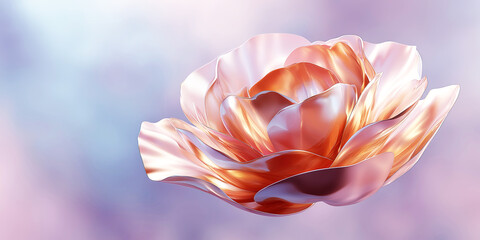 Iridescent Glass Blossom on Pastel
