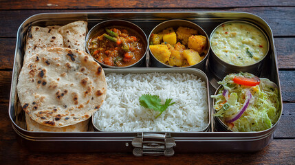 A traditional indian tiffin.