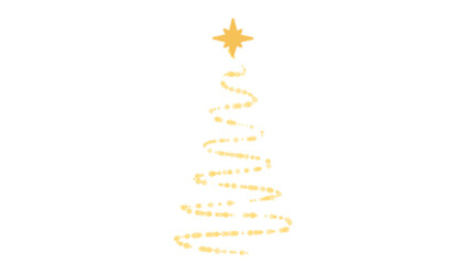 Sketch Christmas Tree PNG &ndash; Decorative Hand-Drawn Holiday Element
