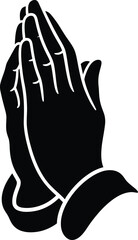 Praying hands silhouette a symbolic gesture of faith and hope