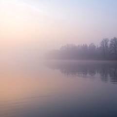 Fototapeta premium misty morning on the river