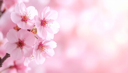 春のイメージ　桜の花　カラフルで幻想的な背景