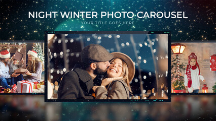 Night Winter Photo Carousel