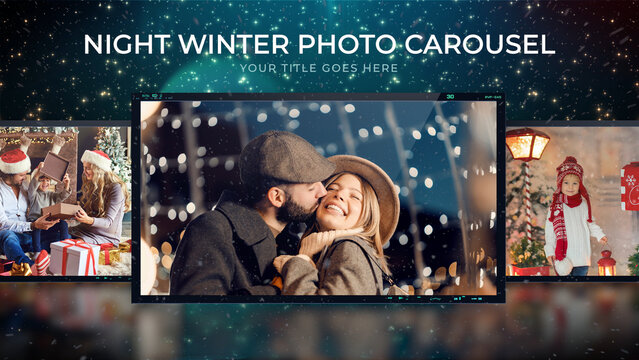 Night Winter Photo Carousel