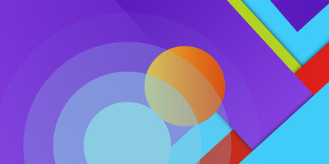 Obraz premium Geometrical background in material design style with pieces of paper on different elevation. Summer concept