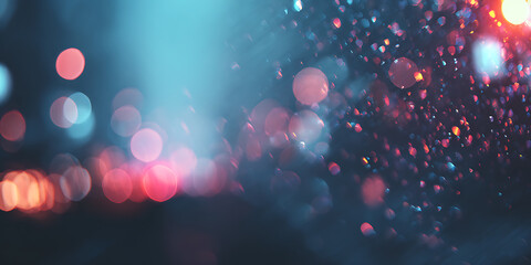 bokeh light pattern in vibrant pink and blue tones with dreamy atmosphere