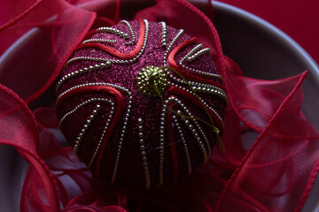 Gilded Crimson Ornament